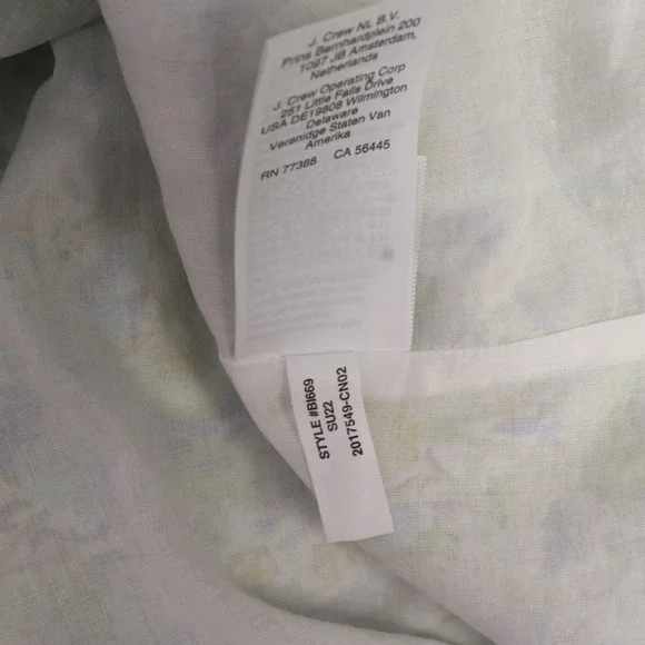 J Crew Afternoon Dress in Liberty Lodden Fabric Lg Smocked Neckline Green Blue - Picture 12 of 12